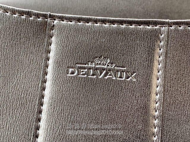 DELVAUX女包 Brillant手袋 德爾沃女手提包 Dv0028原版黑皮紅扣 比利時Delvaux單肩包  fcs1288
